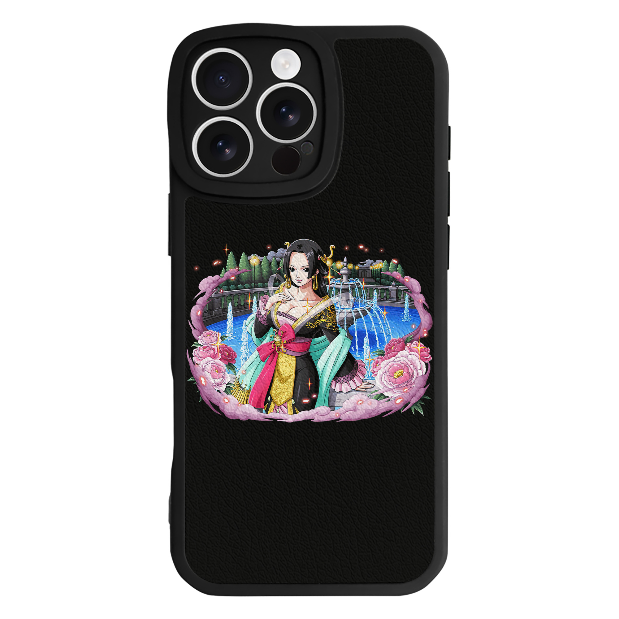 （画像用） ワンピース ボア・ハンコック ONE PIECE Boa·Hancock 【iPhone 16シリーズ対応】シリコンスマホケース（レザー調） 材質：シリコン